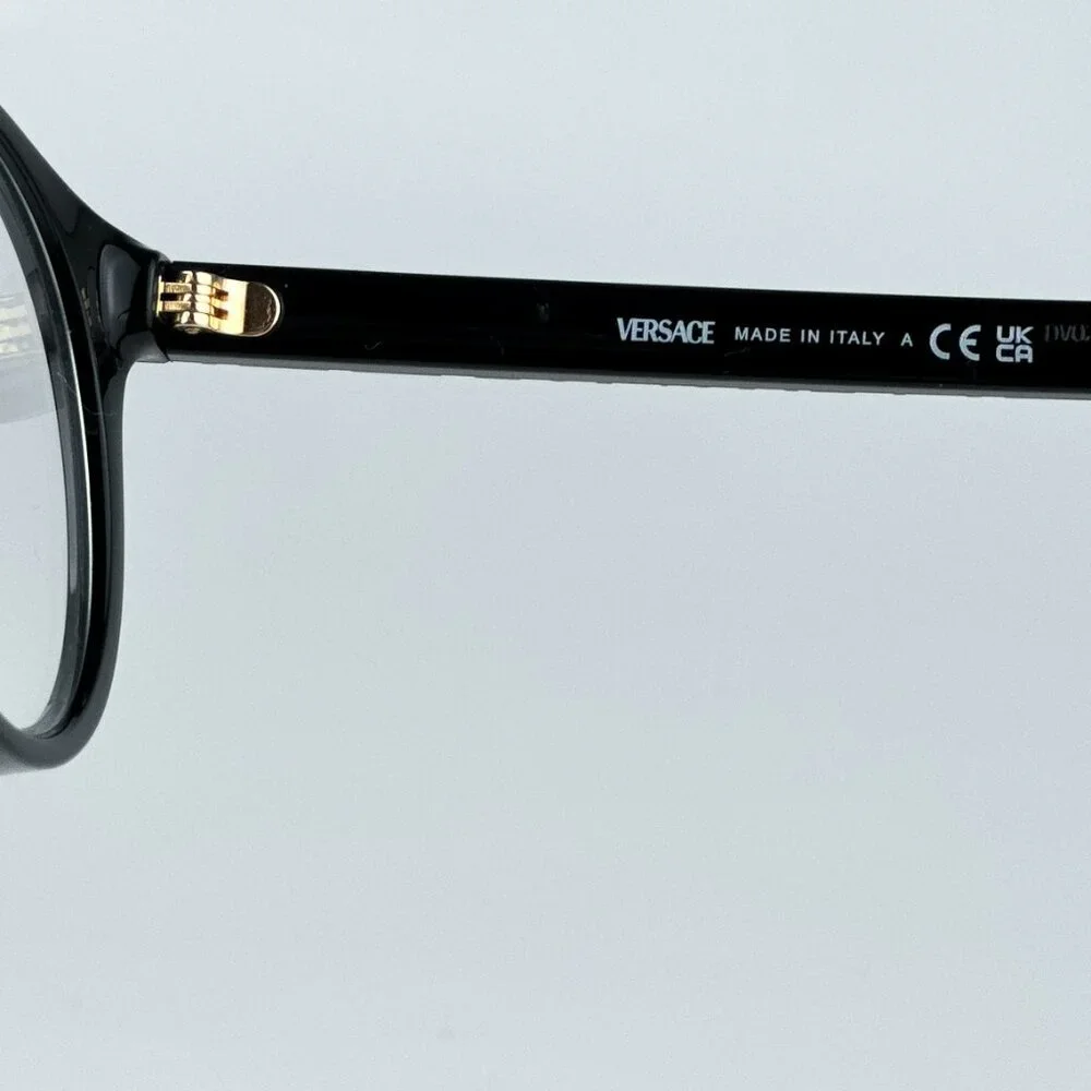 Versace VE3355U GB1 BRAND NEW Eyeglasses Black Oval Unisex